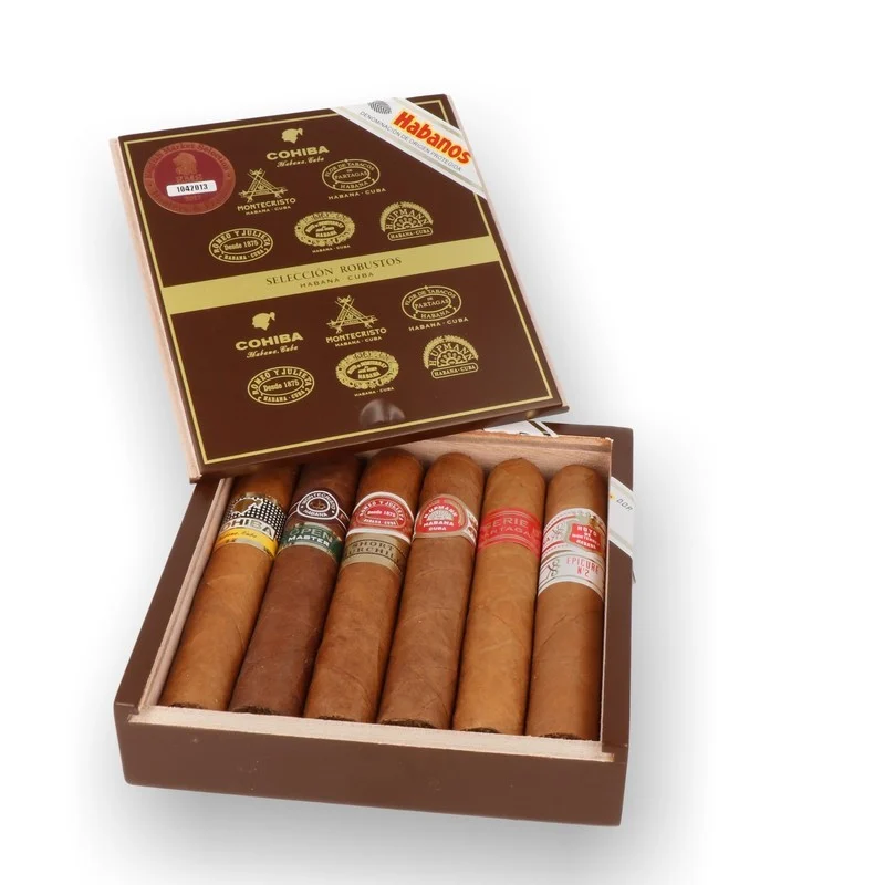 Habanos Seleccion Robustos Cuban Cigar Selection (6 Robusto Cigars)